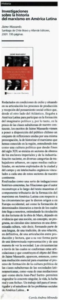 Investigaciones sobre la historia del marxismo en América Latina