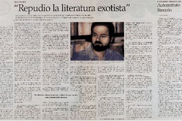 "Repudio la literatura exitosa"