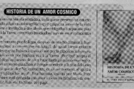Historia de un amor cosmico