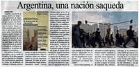 Argentina, una nación saqueda