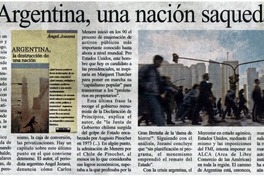Argentina, una nación saqueda