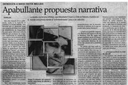 Apabullante propuesta narrativa