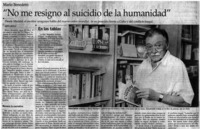 No me resigno al suicidio de la humanidad"