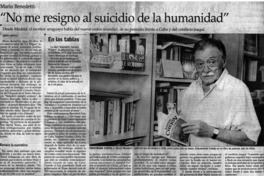 No me resigno al suicidio de la humanidad"