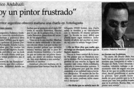 Soy un pintor frustrado"