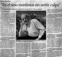 En el sexo mentimos sin sentir culpa"