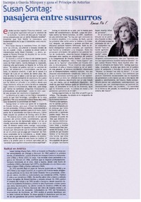 Susan Sontag, pasajera entre susurros