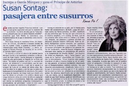 Susan Sontag, pasajera entre susurros