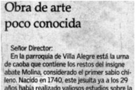 Obra de arte poco conocida