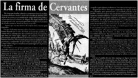 La firma de Cervantes.