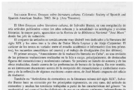 Ensayos sobre literatura cubana