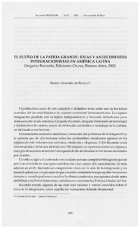 El sueño de la patria grande, ideas y antecedentes integracionistas en América Latina