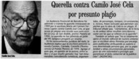Querella contra Camilo José Cela por presunto plagio.