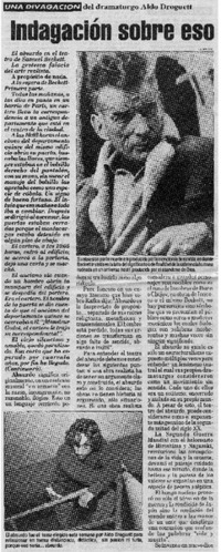 Indagación sobre eso llamado "el absurdo": a la espera de Beckett.