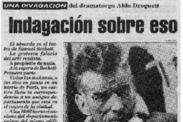 Indagación sobre eso llamado "el absurdo": a la espera de Beckett.