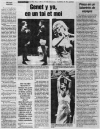 Genet y yo, en un toi et moi.