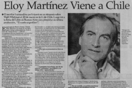 Eloy Martínez viene a Chile