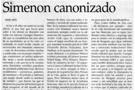 Simenon canonizado