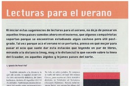 Lecturas para el verano
