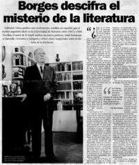 Borges descifra el misterio de la literatura.