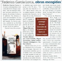 Federico García Lorca, Obras escogidas"