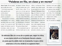 Palabras en fila, en clase y en recreo"