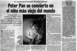 Peter Pan se convierte en el niño más viejo del mundo.