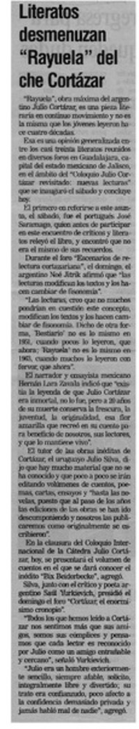 Literatos desmenuzan "Rayuela" del che Cortázar
