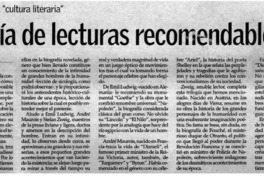 Trilogía de lecturas recomendables