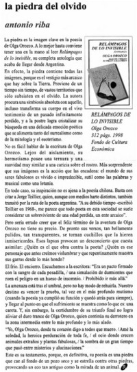 La piedra del olvido