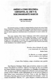 América como Dulcinea: Cervantes, El Che y el Subcomandante Marcos