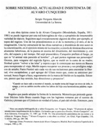 Sobre necesidad, actualidad e insistencia de Alvaro Cunqueiro