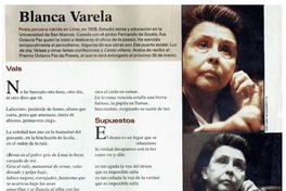 Blanca Varela.