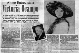 Alone entrevista a Victoria Ocampo