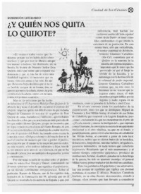 Y quién nos quita lo Quijote?