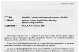 Adopción, aspectos psicopedagógicos y marco jurídico