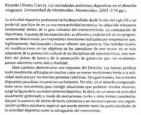 Las sociedades anónimas deportivas en el derecho uruguayo