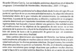 Las sociedades anónimas deportivas en el derecho uruguayo