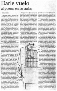 Darle vuelo al poema en las aulas