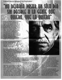 No dejría pasar un sólo día sin dacirle a la gente que quiero, que la quiero".