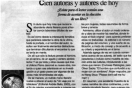 Cien autoras y autores de hoy