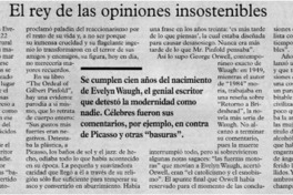 El Rey de la opiniones insostenibles