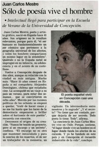 Sólo de poesía vive el hombre.