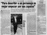 "Para describir a un personaje es mejor empezar por sus zapatos"