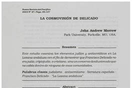 La cosmovisión de Delicado