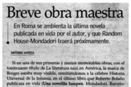 Breve obra maestra