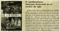 El neoliberalismo. Ideología dominante en el cambio de siglo.