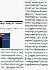 Marginalidad y exclusión social