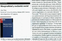 Marginalidad y exclusión social