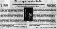El día que murió Stalin